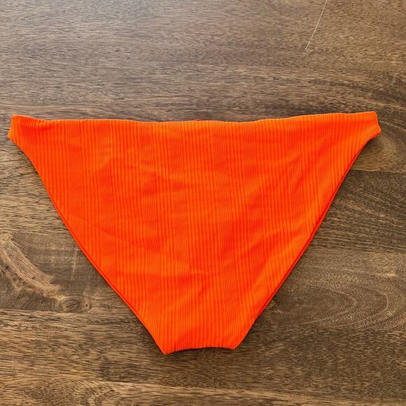 L Space Camacho Ribbed Bikini Bottom Full Coverage Poppy Orange Sz XL - Picture 3 of 6